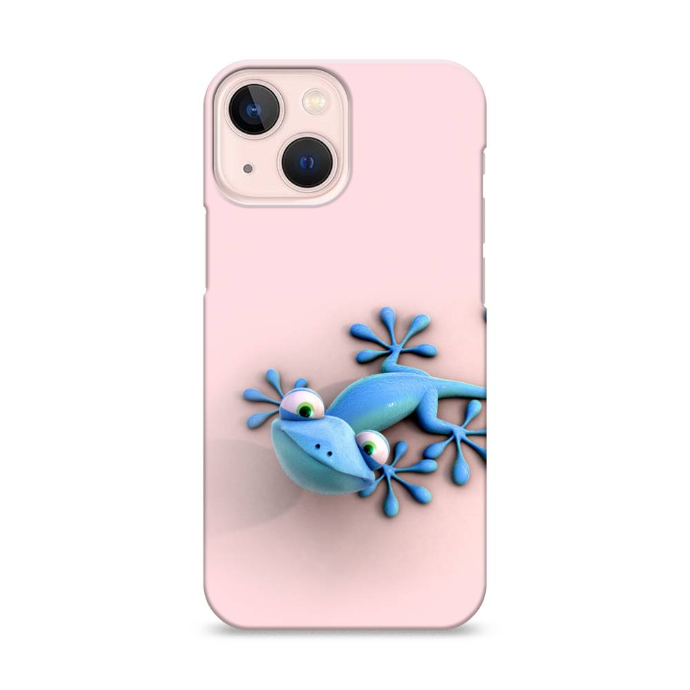

Пластиковый чехол "Голубая ящерка" на Apple iPhone 13 mini, 14120-1