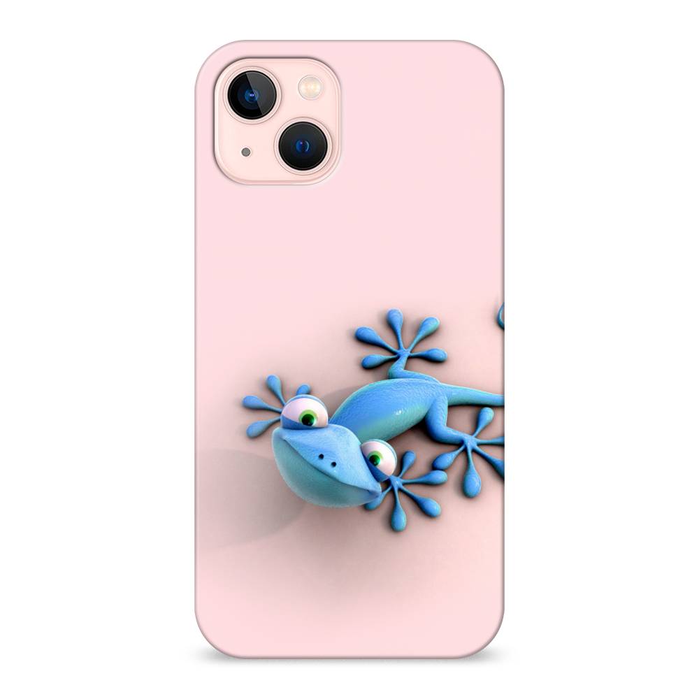 

Пластиковый чехол "Голубая ящерка" на Apple iPhone 13, 14220-1