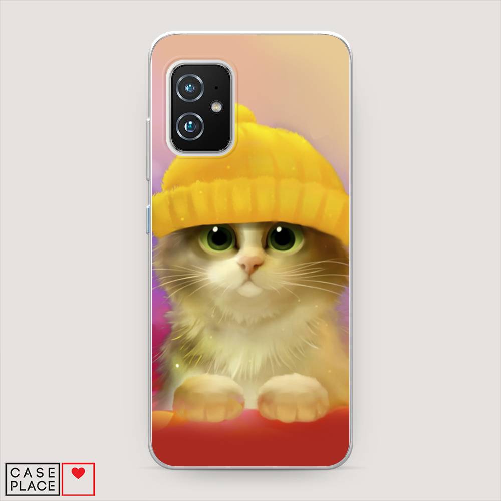 фото Чехол awog "котенок в желтой шапке" для asus zenfone 8 mini