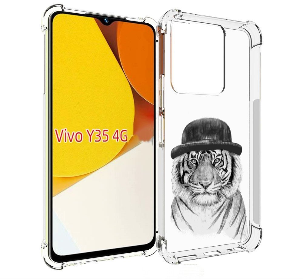 

Чехол MyPads тигр британец для Vivo Y35 4G 2022 / Vivo Y22, Прозрачный, Tocco