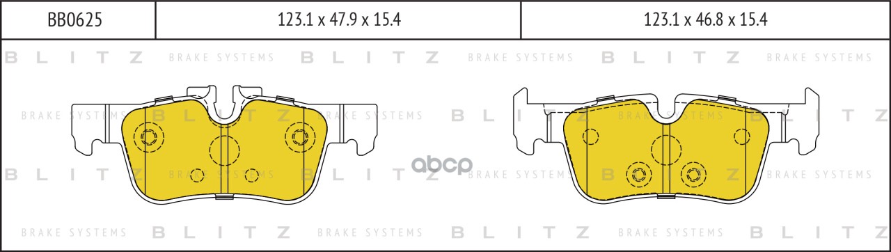 

Тормозные колодки BLITZ задние дисковые BB0625