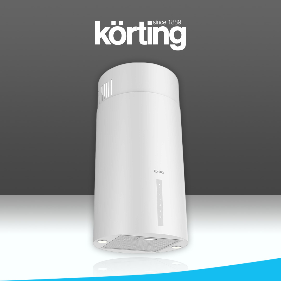 Вытяжка островная Korting KHA 39970 W Cylinder белый вытяжка elikor white storm 60п 650 п3л кв ii м 650 60 127 белый