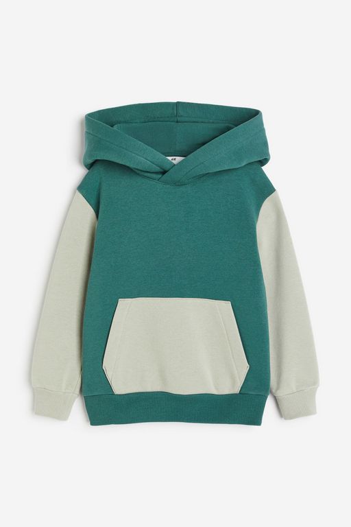 

Худи детское H&M 1095998, Темно-зеленый, блочный цвет, 134, 1095998