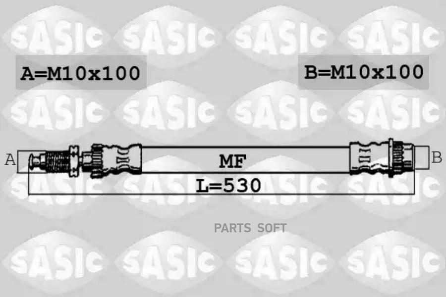 

SAS6600044_шланг тормозной передн. L=530mm Citroen C3 Picasso 1.4/1.6/1.6HDi 09>