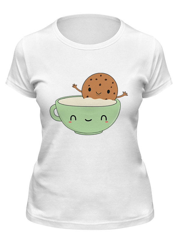 фото Футболка женская printio молоко и печенье белая xl