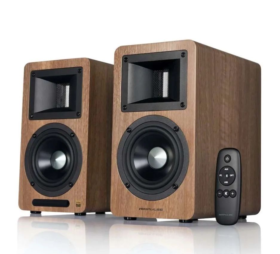 

Колонки компьютерные AirPulse A80 коричневые, Коричневый, A80 walnut