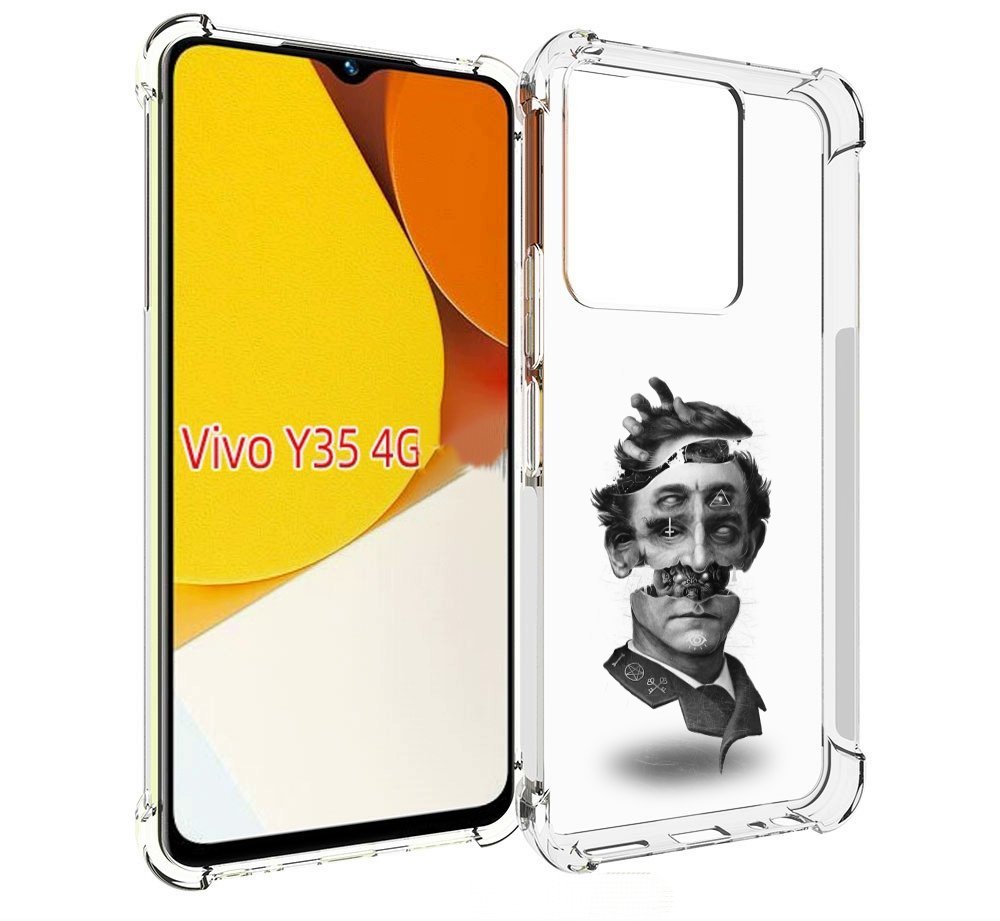 

Чехол MyPads страшное лицо абстракция для Vivo Y35 4G 2022 / Vivo Y22, Прозрачный, Tocco