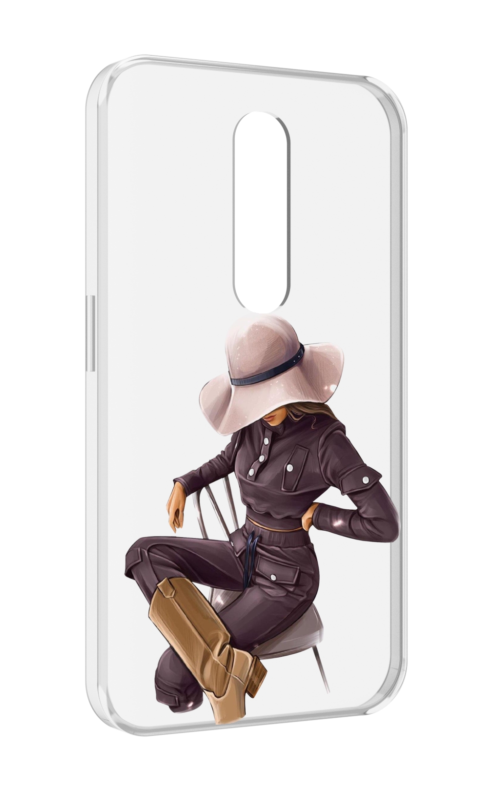 

Чехол MyPads загадочная-девушка-в-костюме женский для Motorola Moto X Force (XT1585), Прозрачный, Tocco