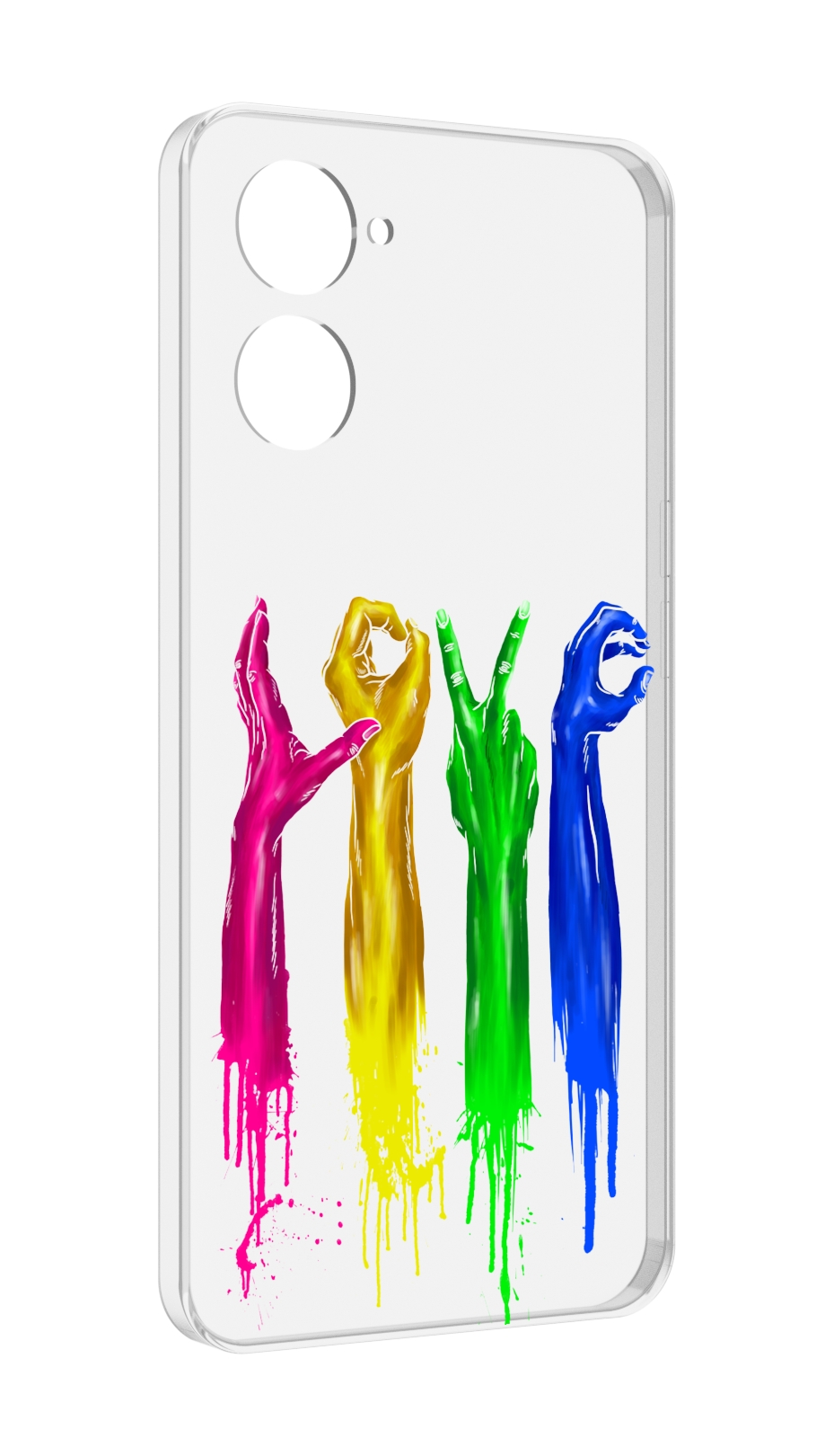 

Чехол MyPads яркие руки love для Realme 10S противоударный, Tocco