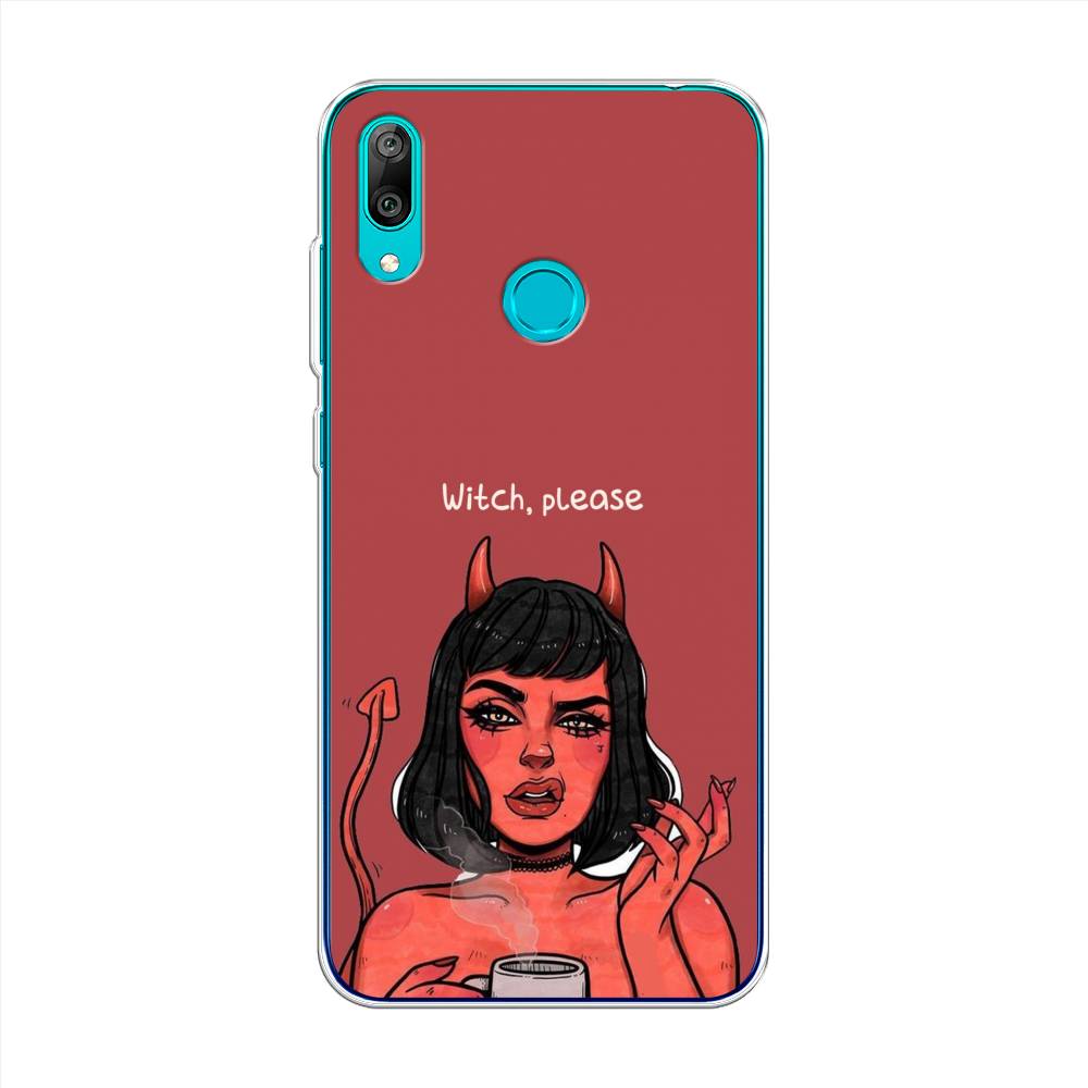 

Чехол Awog на Huawei Y7 2019 "Evil Girl", Красный;черный, 68450-6