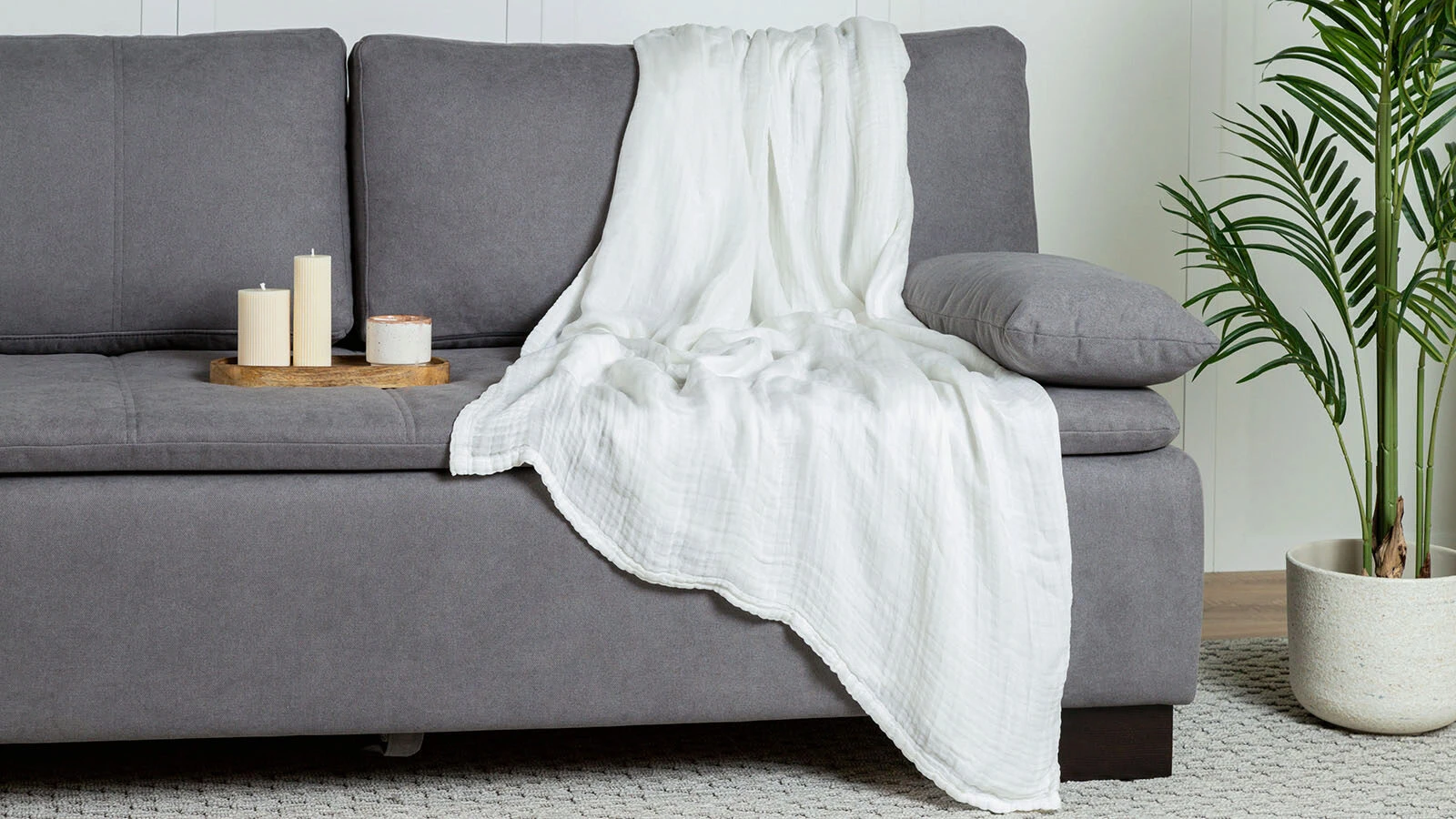 

Покрывало Askona (Аскона) Scandi Tencel Pro цвет молочный 220x230, Scandi Tencel Pro