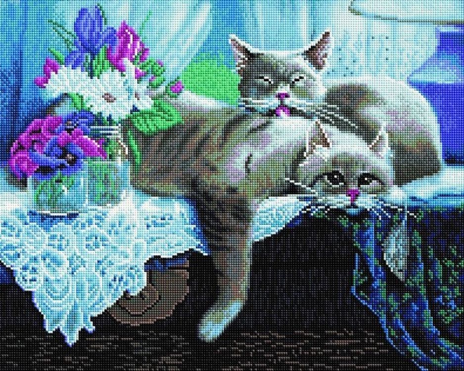 

Алмазная вышивка «Кошачья любовь»