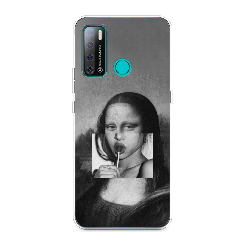 

Чехол Awog на Tecno Pouvoir 4 "Mona Lisa sucking lollipop", Разноцветный, 300350-9