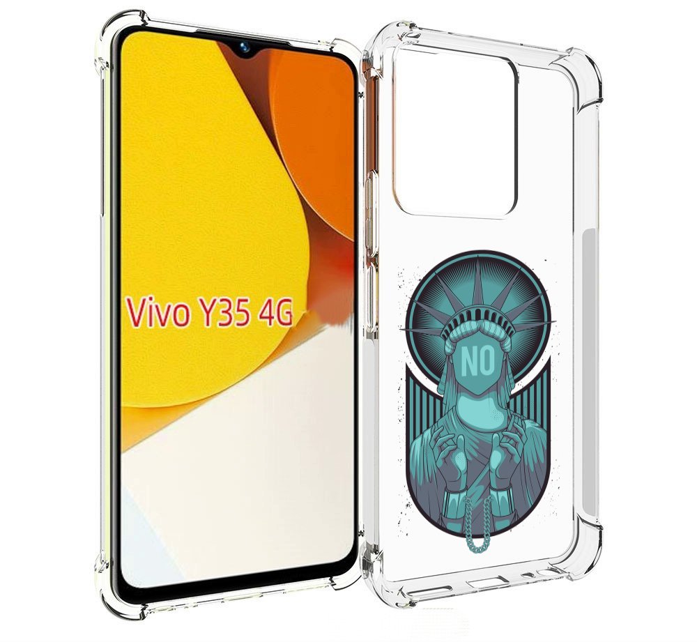 

Чехол MyPads статуя свободы зеленый для Vivo Y35 4G 2022 / Vivo Y22, Прозрачный, Tocco