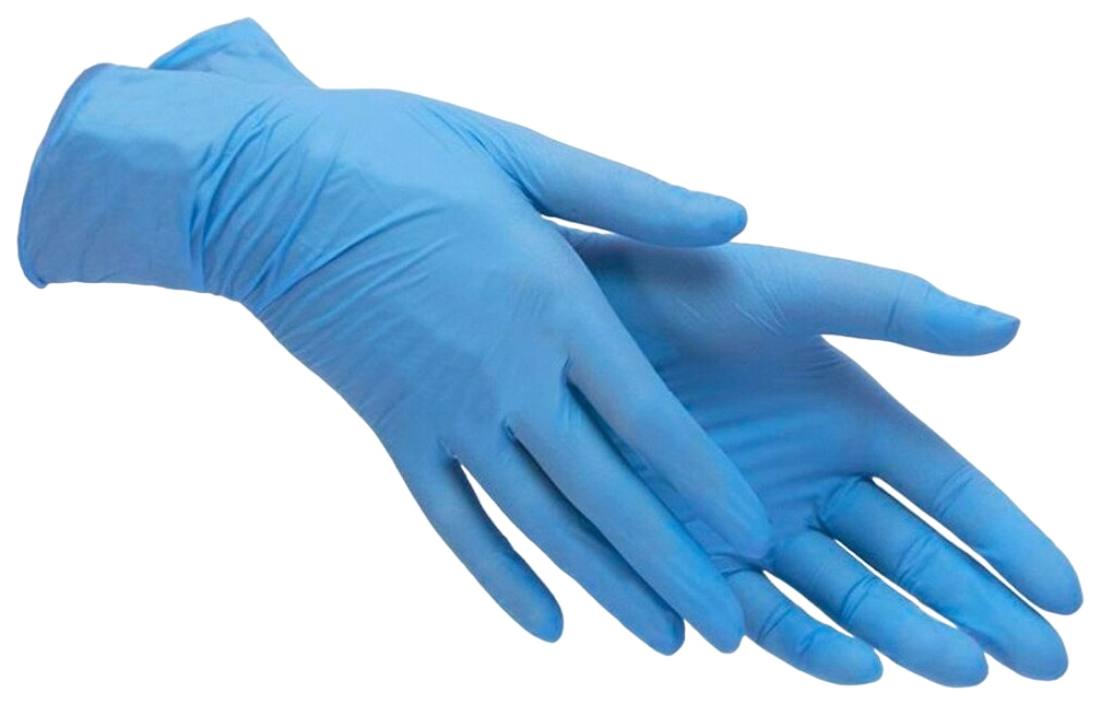 Benovy Перчатки нитриловые смотровые нестерильные, голубой, L, 100 шт