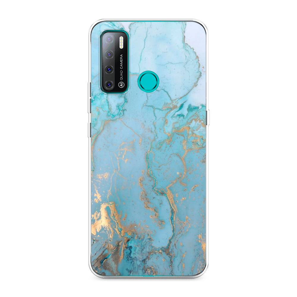 

Чехол Awog на Tecno Pouvoir 4 "Голубой мрамор рисунок", Разноцветный, 300350-3