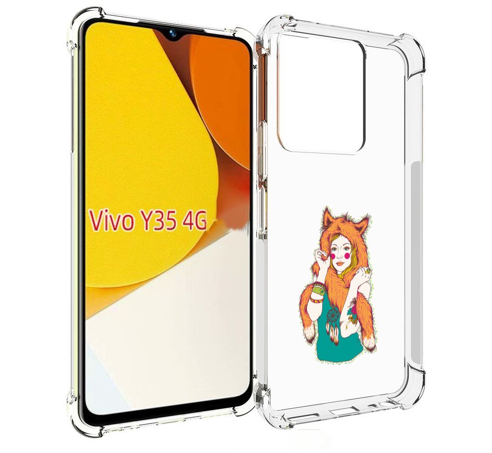 

Чехол MyPads Девушка лиса для Vivo Y35 4G 2022 / Vivo Y22, Прозрачный, Tocco