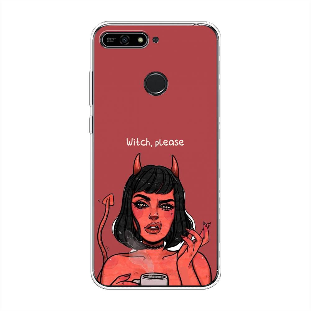 

Чехол Awog на Honor 7A Pro "Evil Girl", Красный;черный, 65450-6