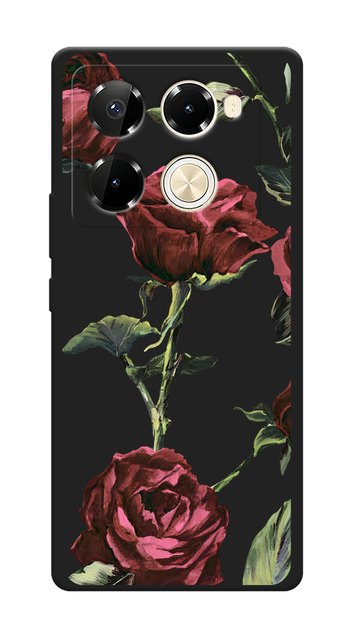 

Чехол Awog 3105952-1 для Infinix Note 40 Pro 5G, Note 40 Pro Plus "Бордовые розы фон", Бордовый, 3105952-1