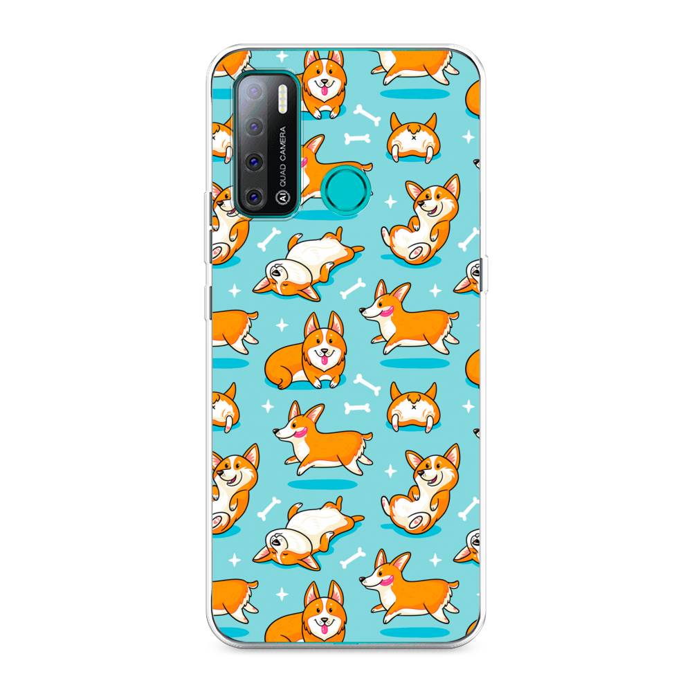 

Чехол Awog на Tecno Pouvoir 4 "Веселые корги", Разноцветный, 300350-2