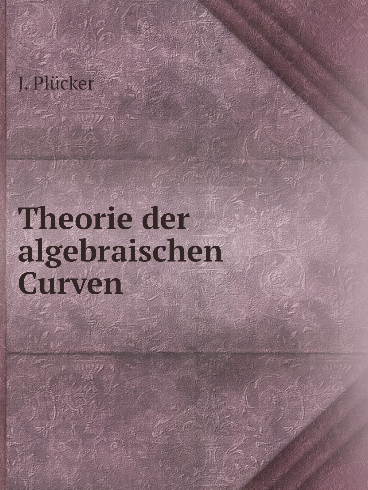 

Theorie der algebraischen Curven