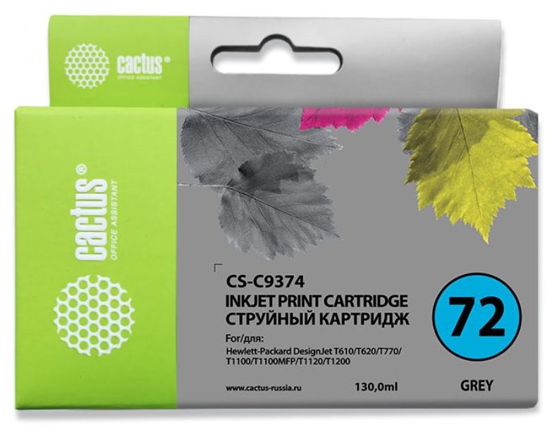 

Картридж для струйного принтера CACTUS CS-C9374 серый, совместимый, CS-C9374