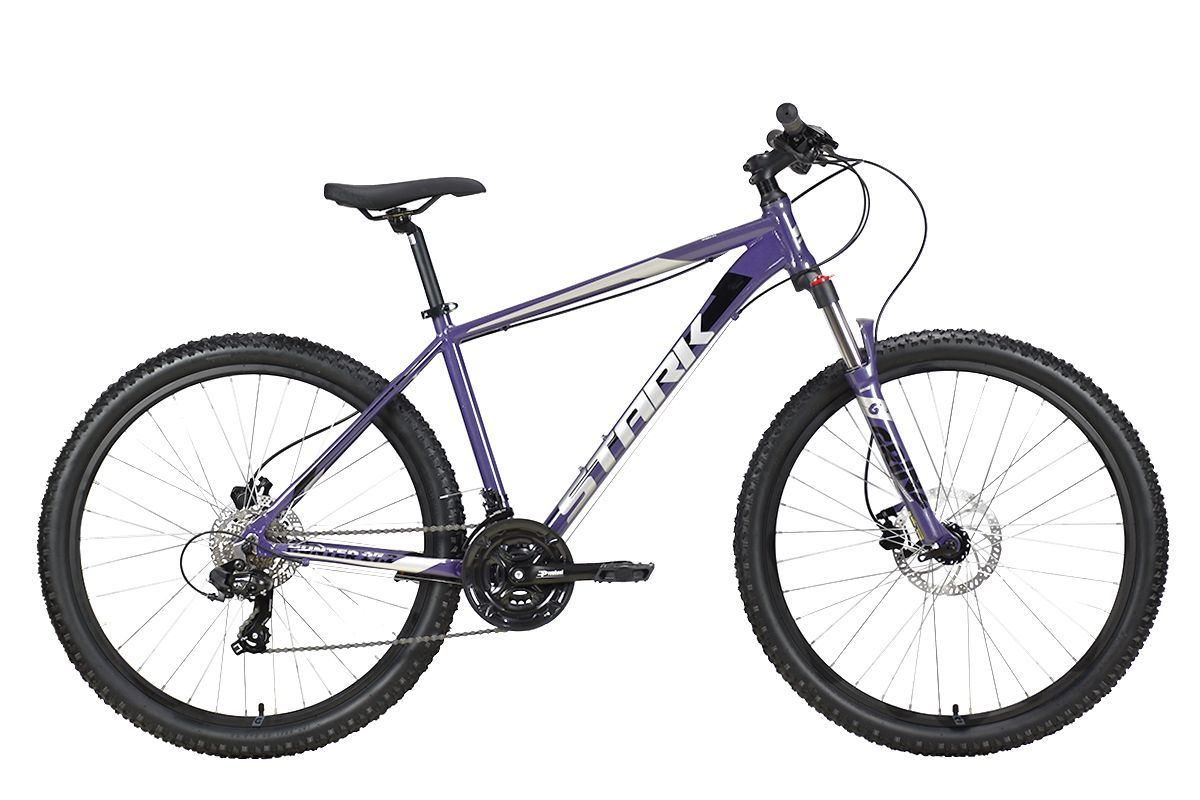 Велосипед Stark Hunter 27.2 HD (2023) фиолетовый/серый/черный 18