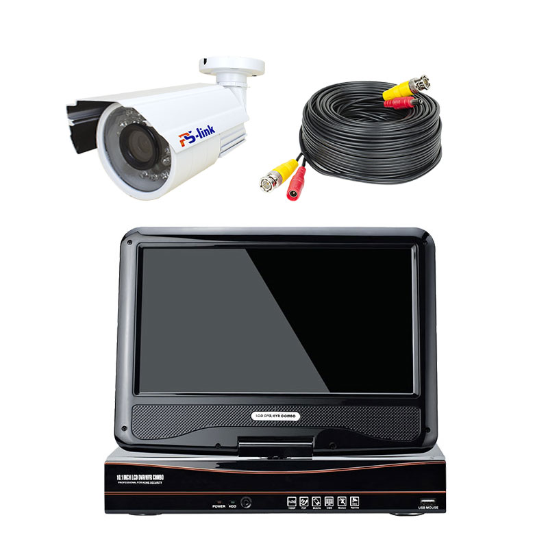 Комплект видеонаблюдения AHD 2Мп Ps-Link KIT-C9201HD с монитором 1 камера для улицы
