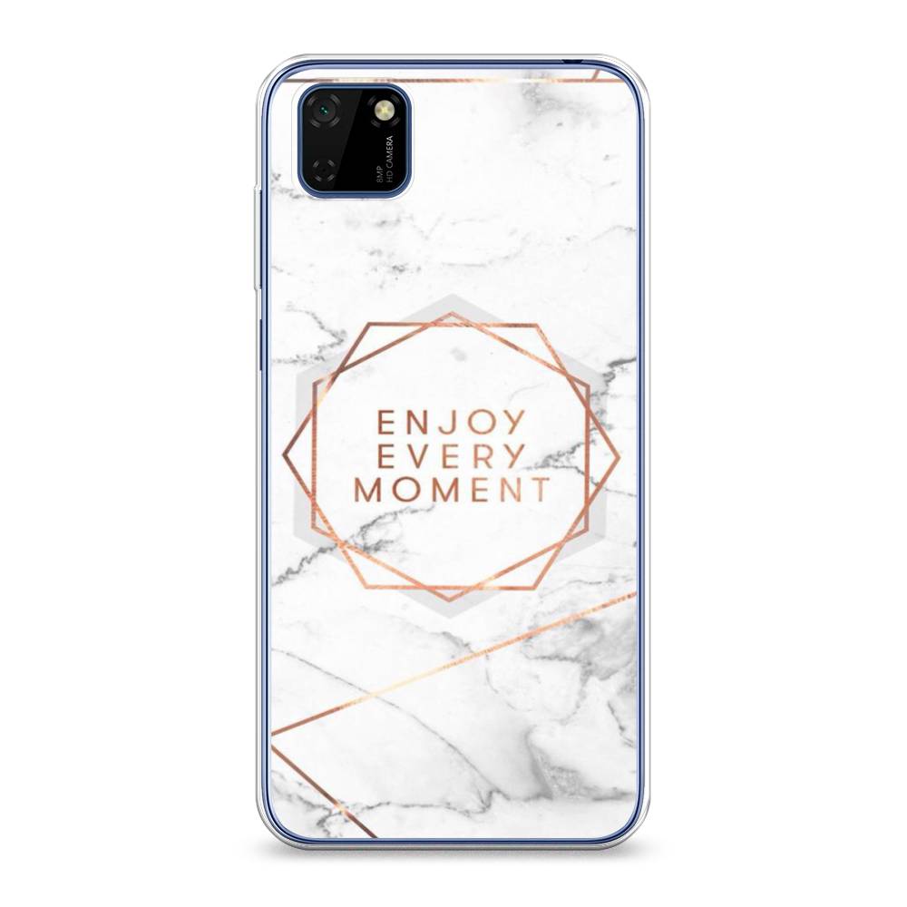 

Чехол Awog на Huawei Y5p "Enjoy every moment мрамор", Белый;розовый;серый, 6103750-7