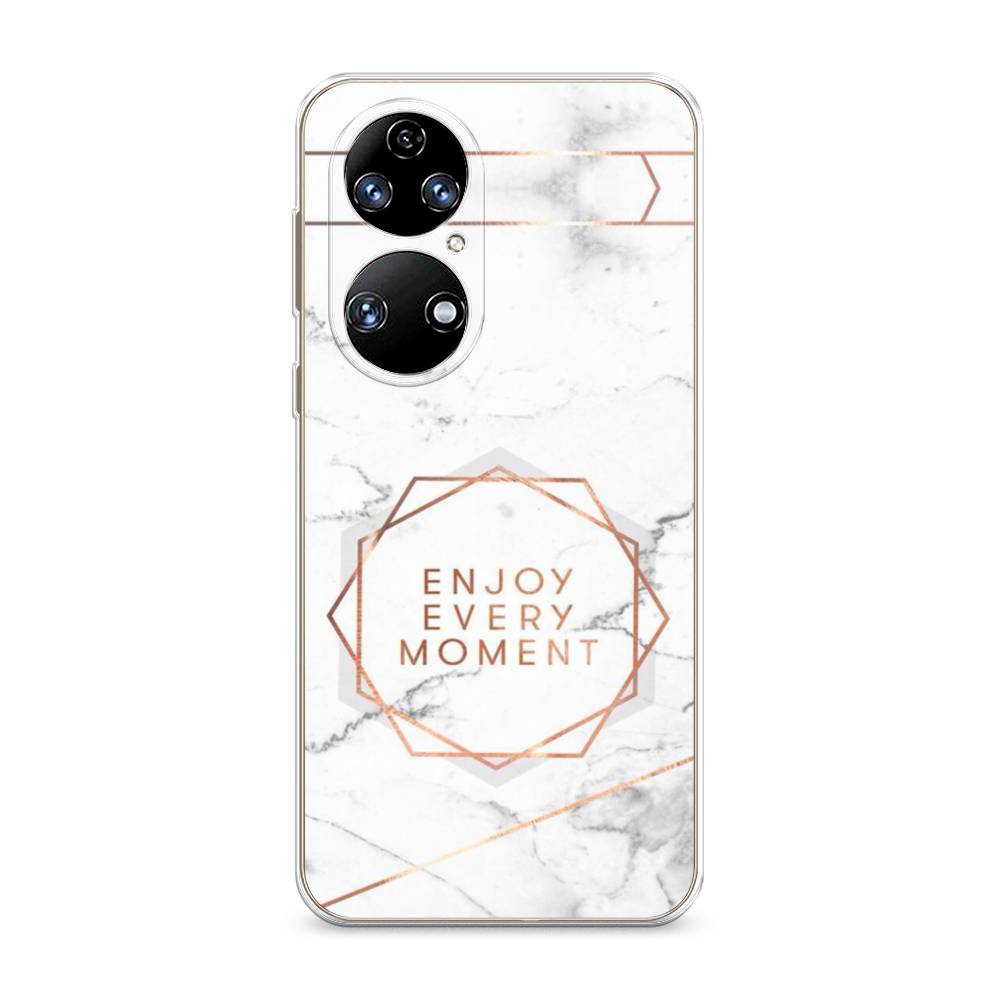 

Чехол Awog на Huawei P50 "Enjoy every moment мрамор", Белый;розовый;серый, 6104950-7