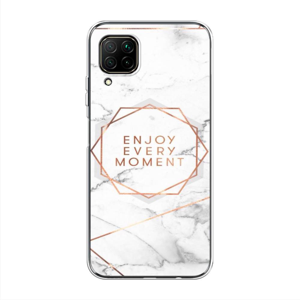 

Чехол Awog на Huawei P40 Lite "Enjoy every moment мрамор", Белый;розовый;серый, 611650-7