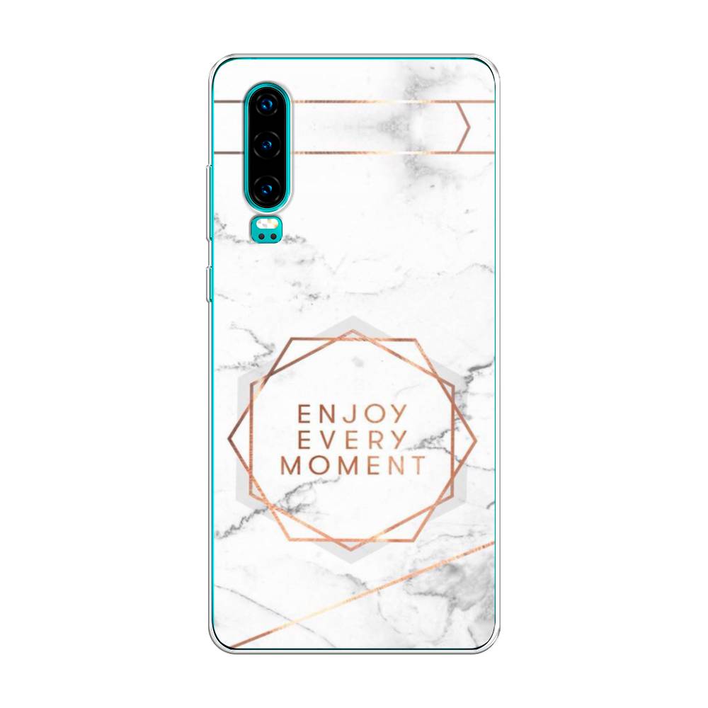 

Чехол Awog на Huawei P30 "Enjoy every moment мрамор", Белый;розовый;серый, 68550-7