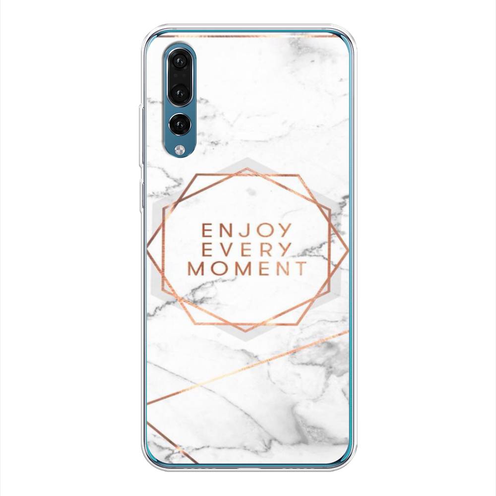 

Чехол Awog на Huawei P20 Pro "Enjoy every moment мрамор", Белый;розовый;серый, 65050-7