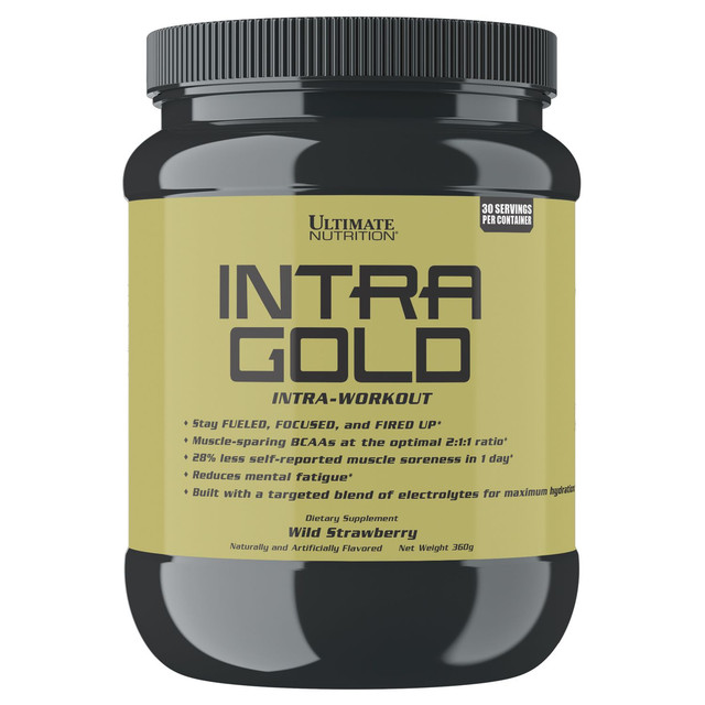 фото Энергетик ultimate nutrition intra gold земляника, порошок 360 гр