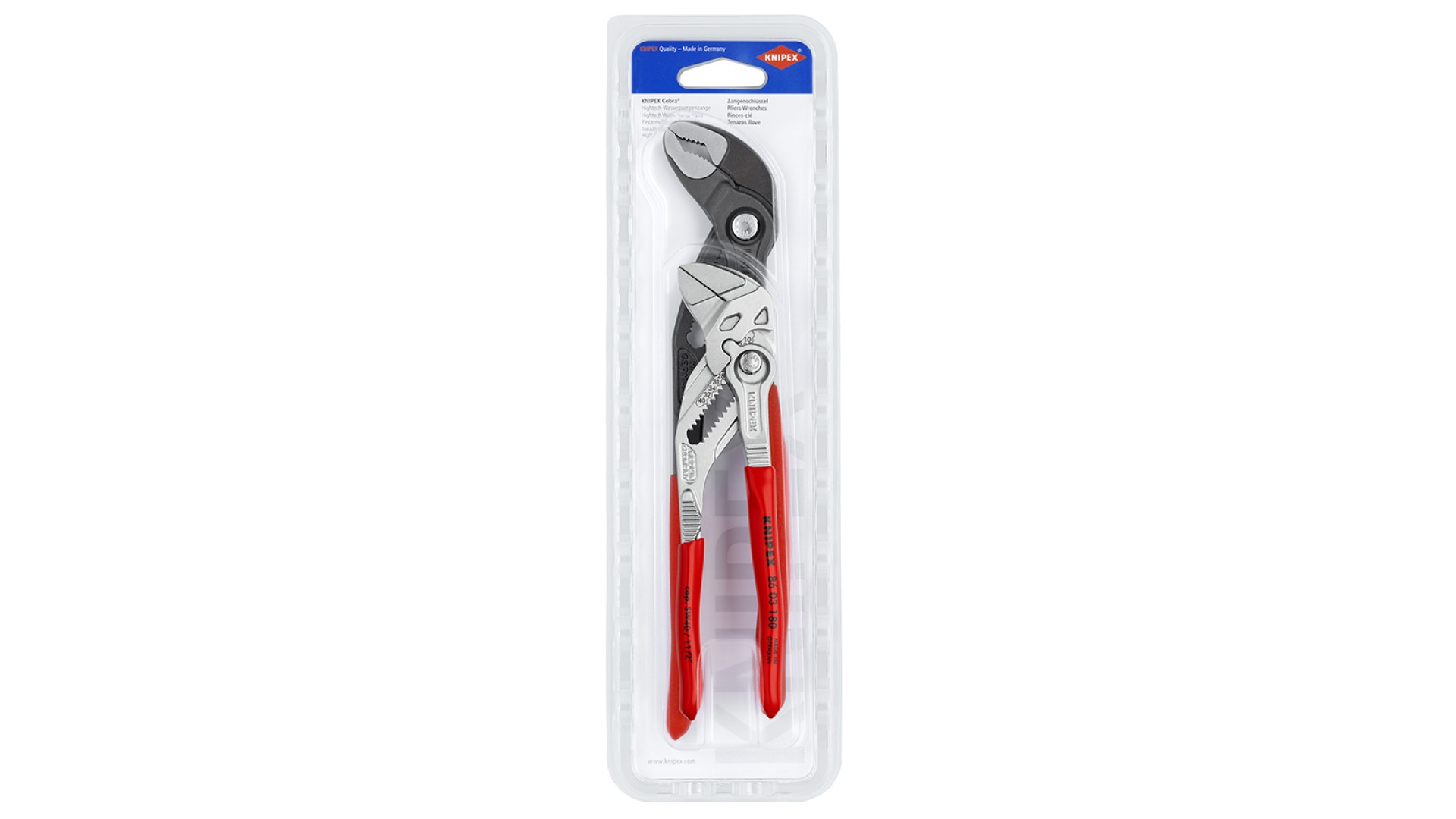 Набор клещей Knipex KN-003120V03 переставных, 2 пр., KN-8603180 / KN-8701250