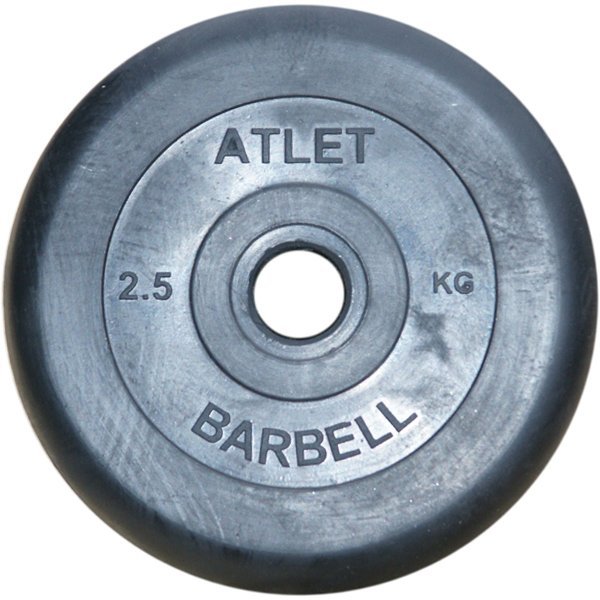 

Диск для штанги MB Barbell Atlet 2,5 кг, 26 мм черный, Atlet