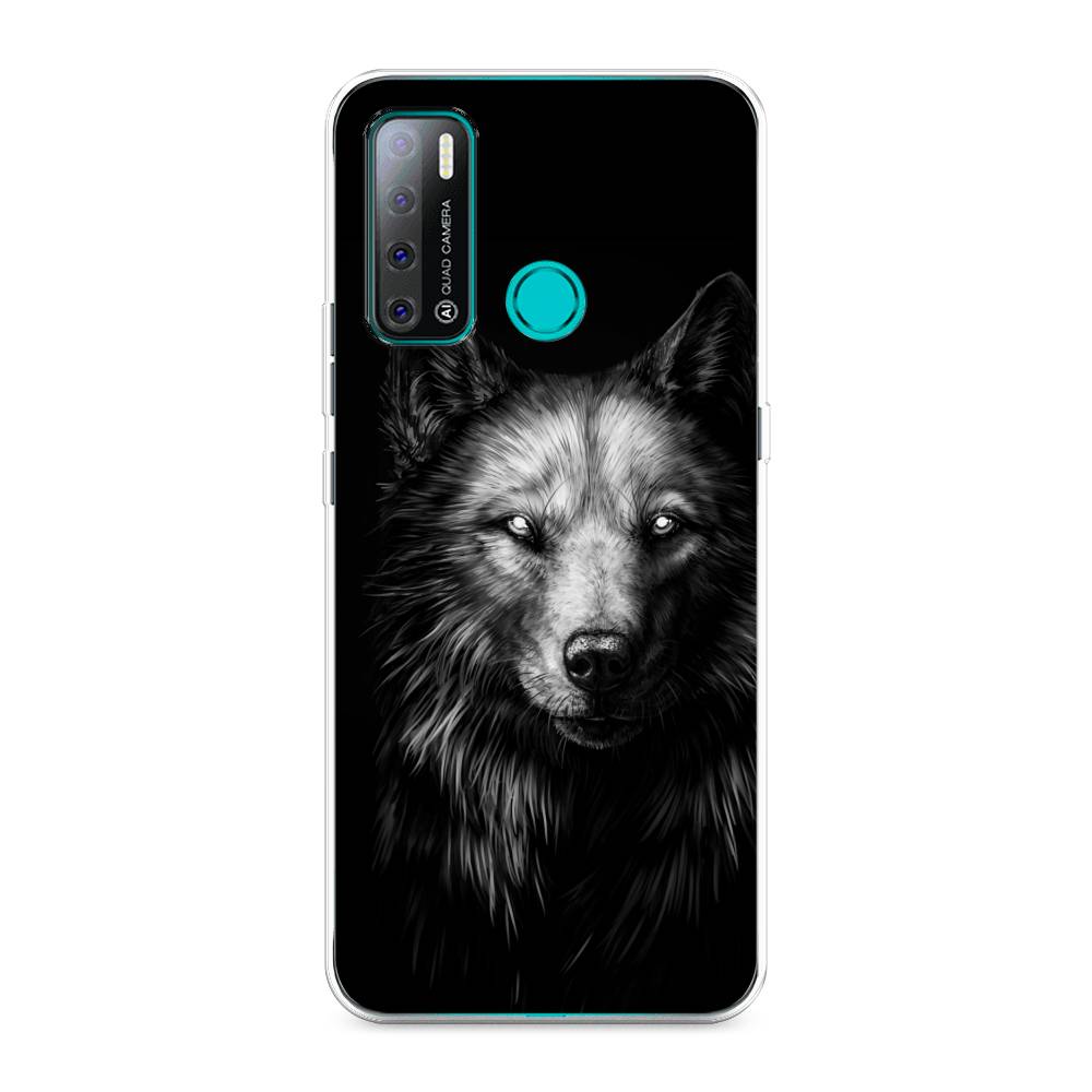 

Чехол Awog на Tecno Pouvoir 4 "Волк черно белый", Разноцветный, 300350-1