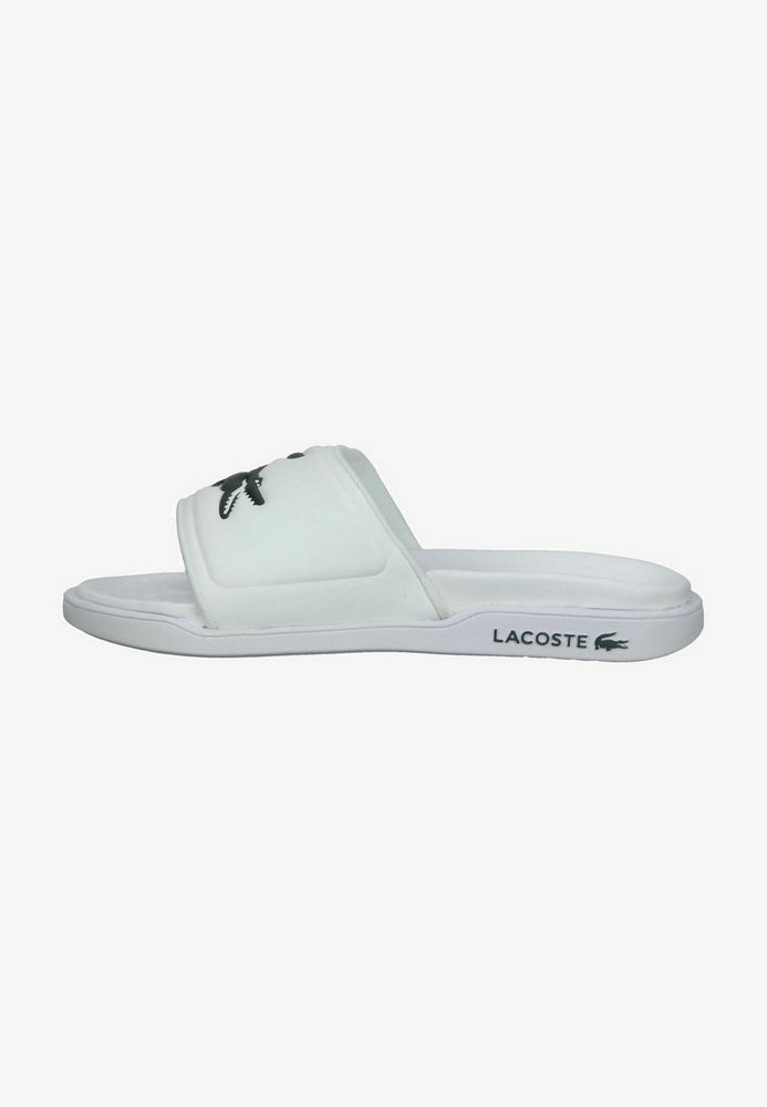 

Сланцы женские Lacoste LA211A0RL белые 42 EU, Белый, LA211A0RL
