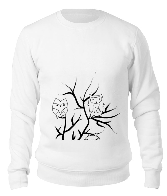 

Свитшот унисекс Printio Owl's party белый XS, Owl's party