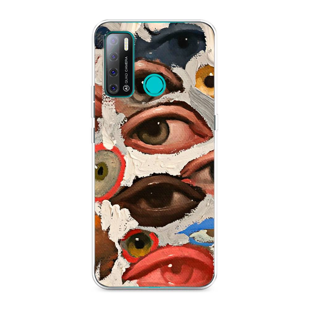 

Чехол Awog на Tecno Pouvoir 4 "Глаза масляная живопись", Разноцветный, 300350-7