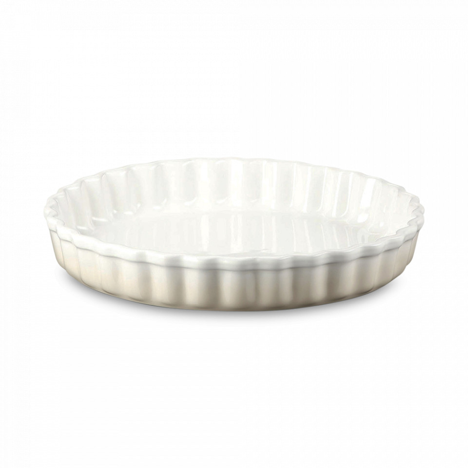 

Форма для выпечки рифленая Le Creuset Mering 28 см керамика меренга, Бежевый
