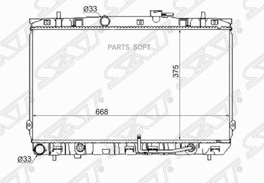 

Радиатор Hyundai Elantra 1.6/1.8/2.0/2.0d 00-/Hyundai Tiburon 1.6/2.0/2.7 02- Sat арт. HY0