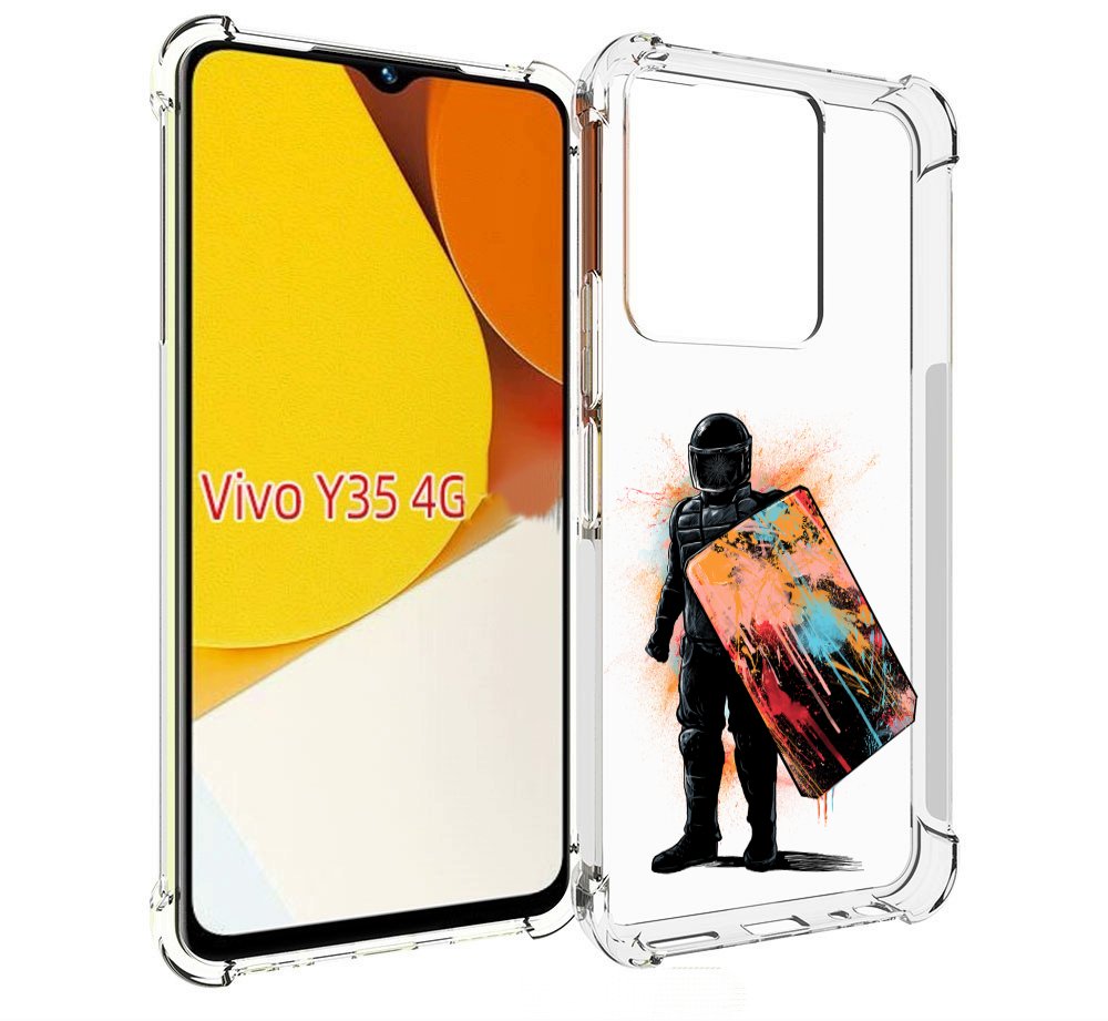 

Чехол MyPads солдат с красочным щитом для Vivo Y35 4G 2022 / Vivo Y22, Прозрачный, Tocco