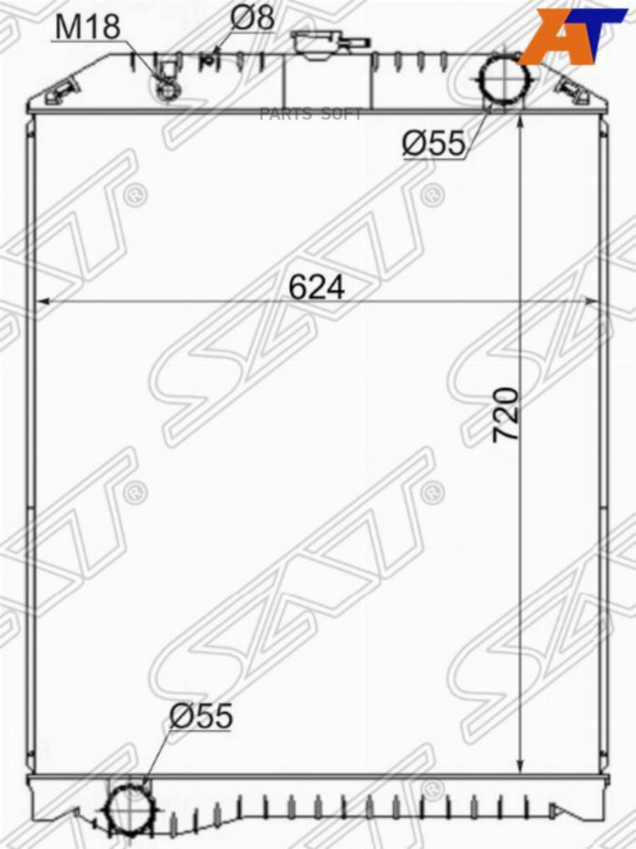 

Радиатор Hino 500 Fm8j 08- J08e Sat арт. HI0009