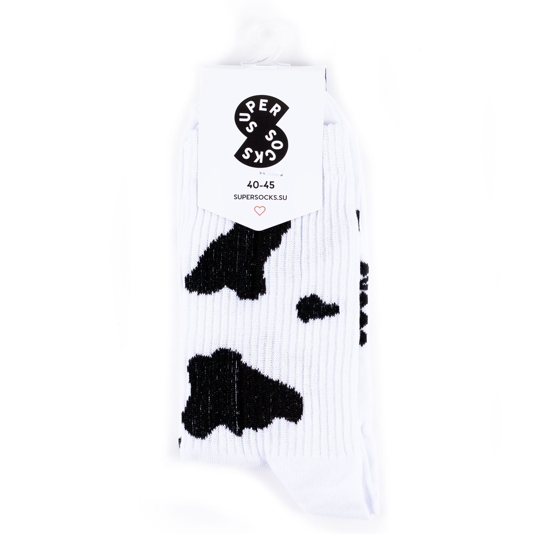 фото Носки унисекс super socks коровка разноцветные 35-40