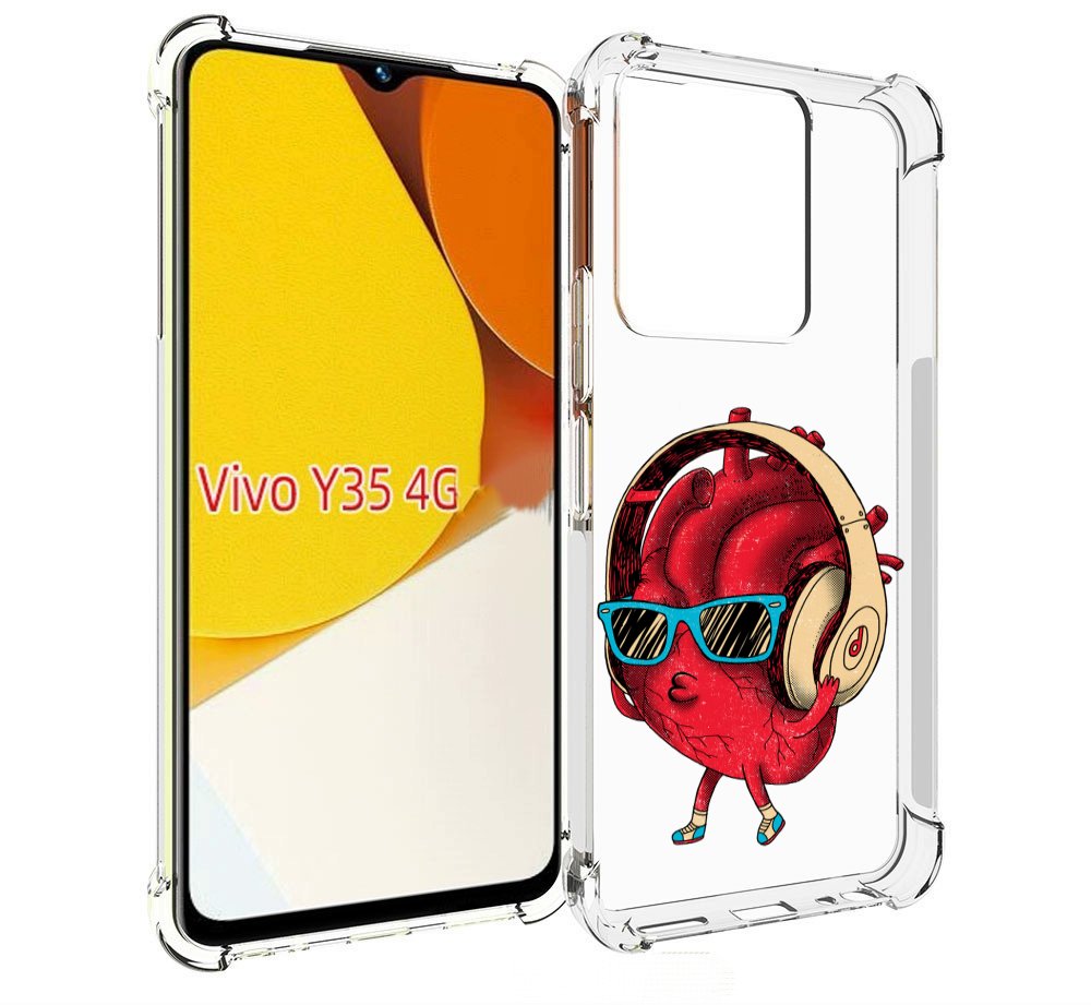 

Чехол MyPads слушай сердце для Vivo Y35 4G 2022 / Vivo Y22, Прозрачный, Tocco
