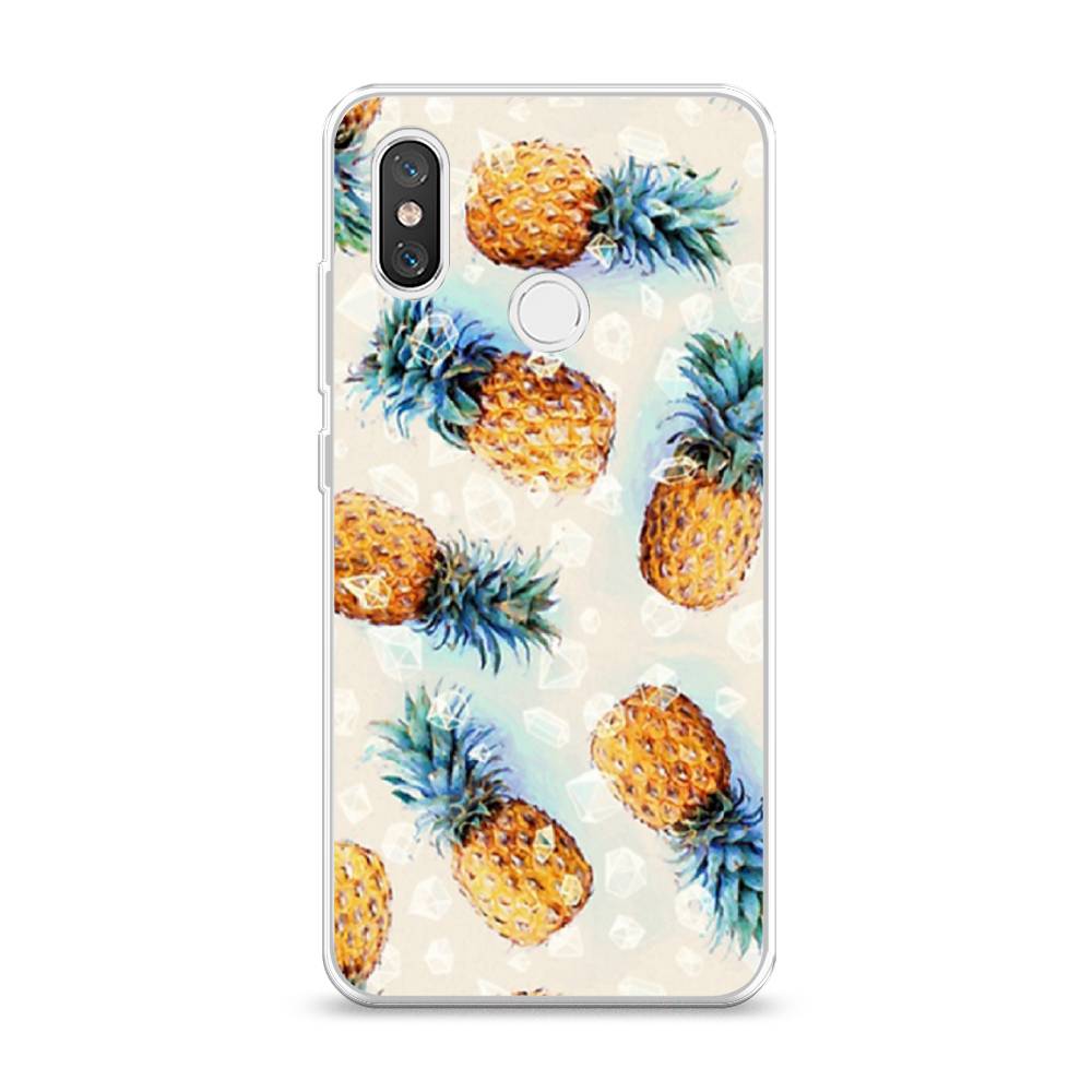 

Чехол Awog на Xiaomi Mi 8 "Ананасы", Разноцветный, 33550-3