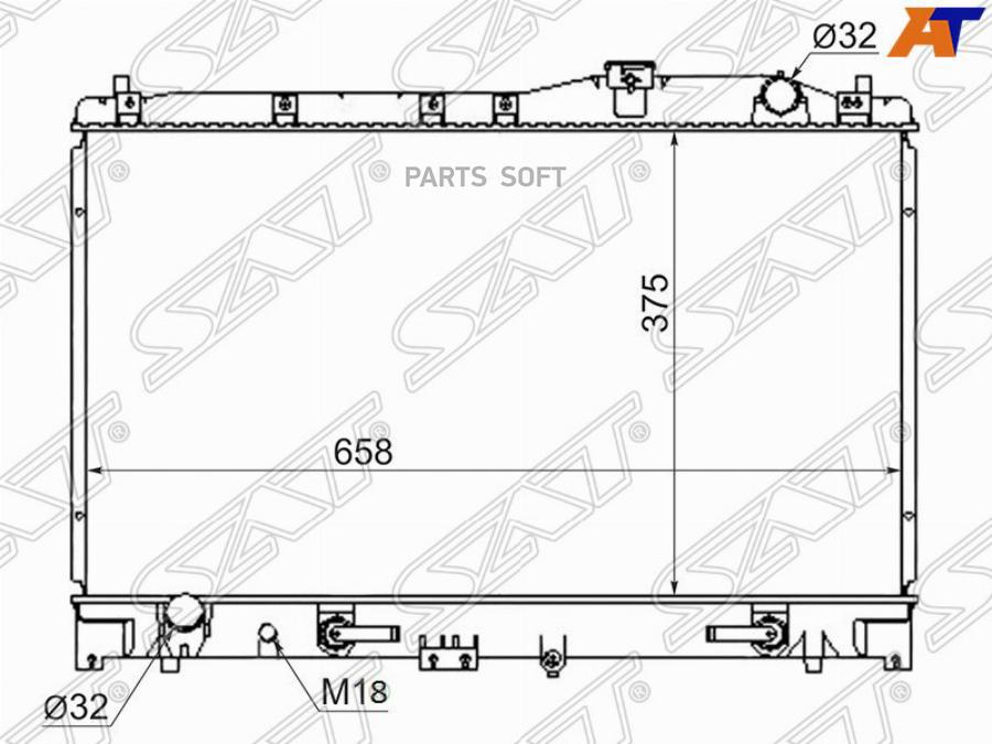 

Радиатор Honda Inspire/Saber/Ascot/Rafaga/Acura Tl 2.0/2.5 95-98 Sat арт. HD0005