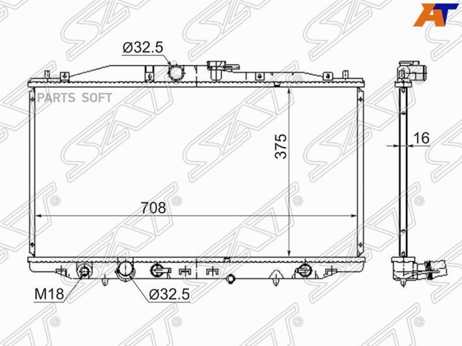 

Радиатор Honda Accord 2.0 02- Sat арт. HD0003-CL-2.0