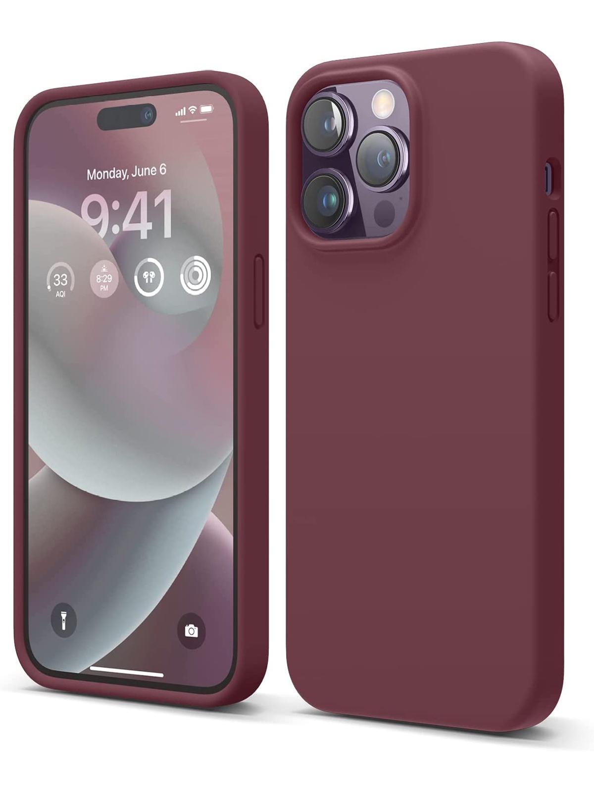 Чехол Elago для iPhone 14 Pro Soft silicone Liquid Burgundy